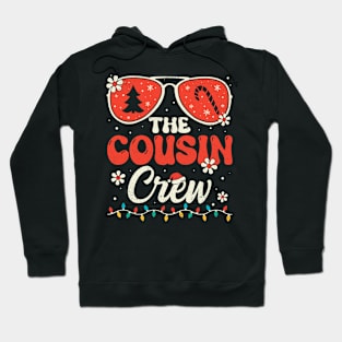 Cousin Crew Christmas Groovy Family Matching Santa Elf Xmas Hoodie